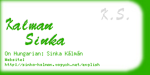 kalman sinka business card