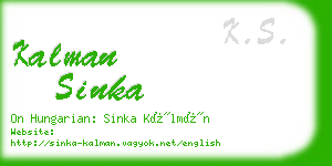 kalman sinka business card